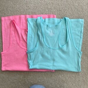 Torquoise & pink razor back T’s XL (size 15-17) brand: No Boundaries.